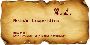 Molnár Leopoldina névjegykártya